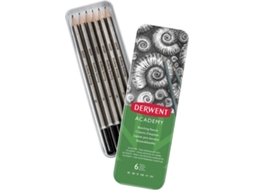 Caixa Metal DERWENT com 6 Lápis Gráficos