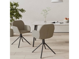 Vidaxl Cadeiras De Jantar Giratórias 2 Pcs Veludo Cinzento-claro