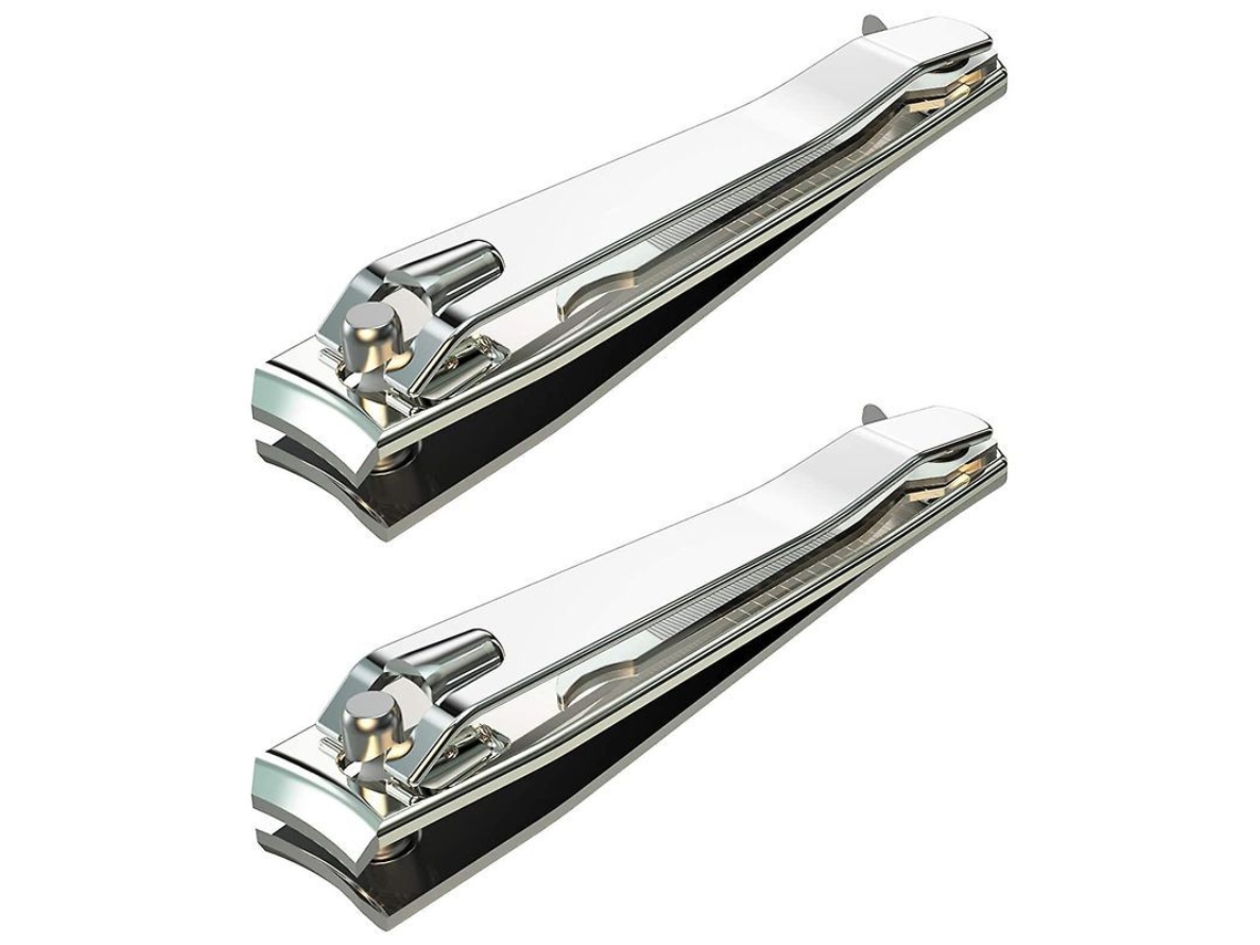 2pcs Cortadores de Unhas de Aço Inox, Profissionais para Mãos e Pés, Alavanca Fácil de Pressionar
