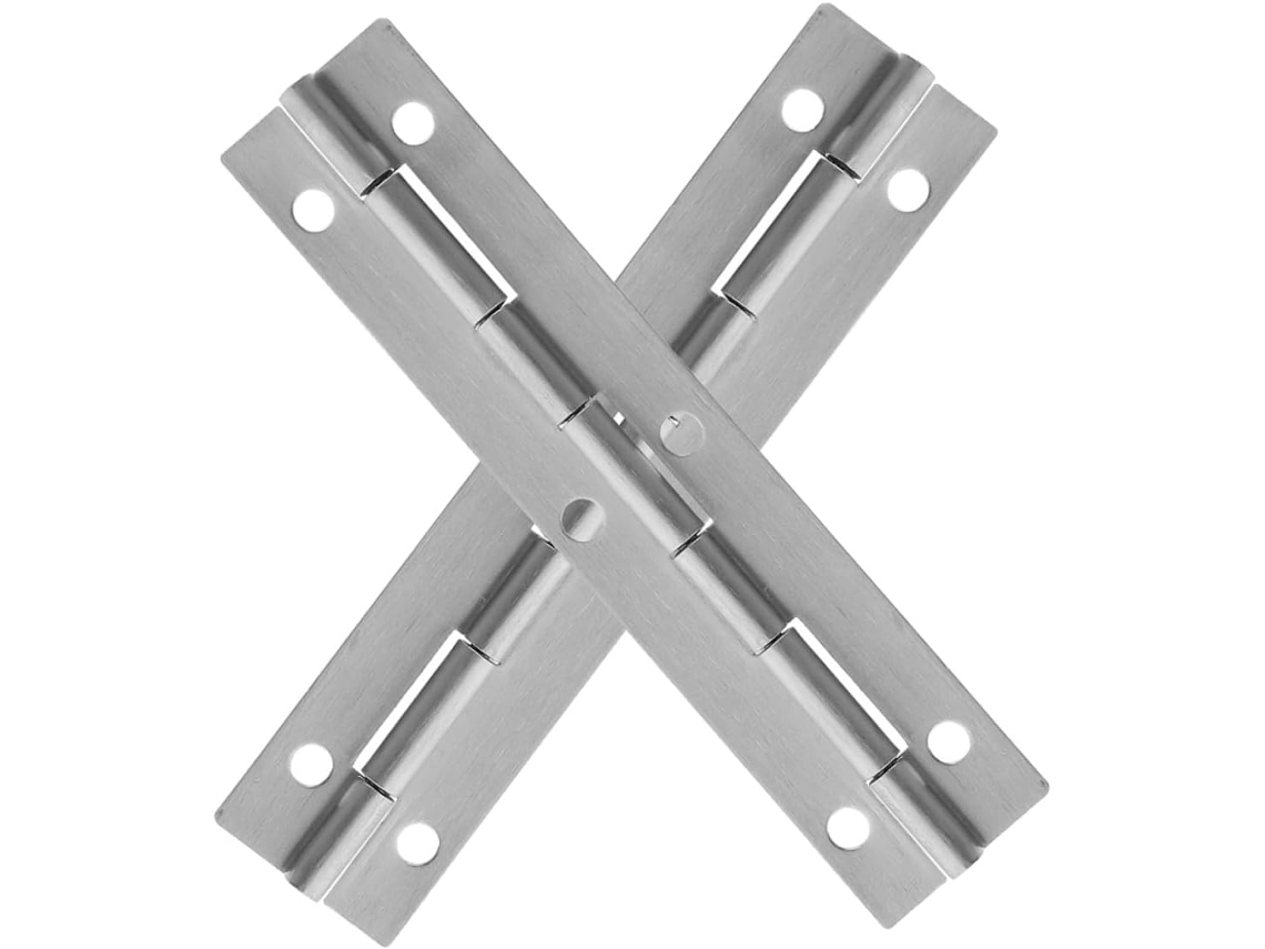 Conjunto De 6 Dobradiças Piano Reforçadas Em Aço Inoxidável Para