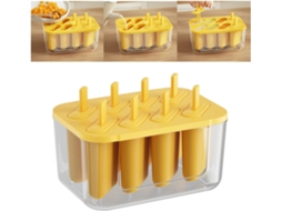 Conjunto De 8-formas Silicone Para Sorvete Faça Você Mesmo, Ideal Para Crianças, Versátil E Seguras Para Congelar