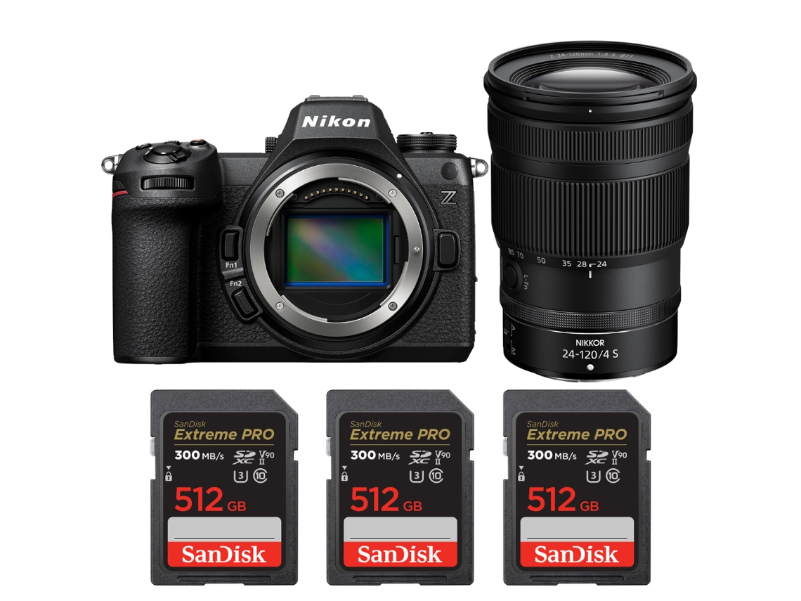 Z6 Iii + Z 24 120mm F/4 S + 3 Sandisk 512gb Uhs ii 300mb/s + Ebook “20 Dicas para Fotos Que Impressionam” NIKON