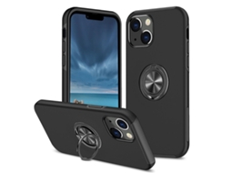 Suporte Casa Camada Para Iphone 14 Pele Sintética Preto
