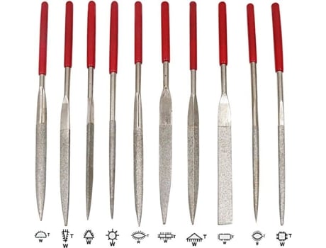 Conjunto De Limas De Agulhas Diamantadas Com Caixa De Armazenamento Para Pincéis Limpos, Lima Manual Para, Caixa De Ferramentas 150 Grãos Kzq