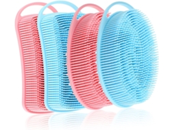 Lurelia Conjunto De 4 Escovas De Silicone Para Duche, Silicone Macio, Dupla Face E Cerdas Macias