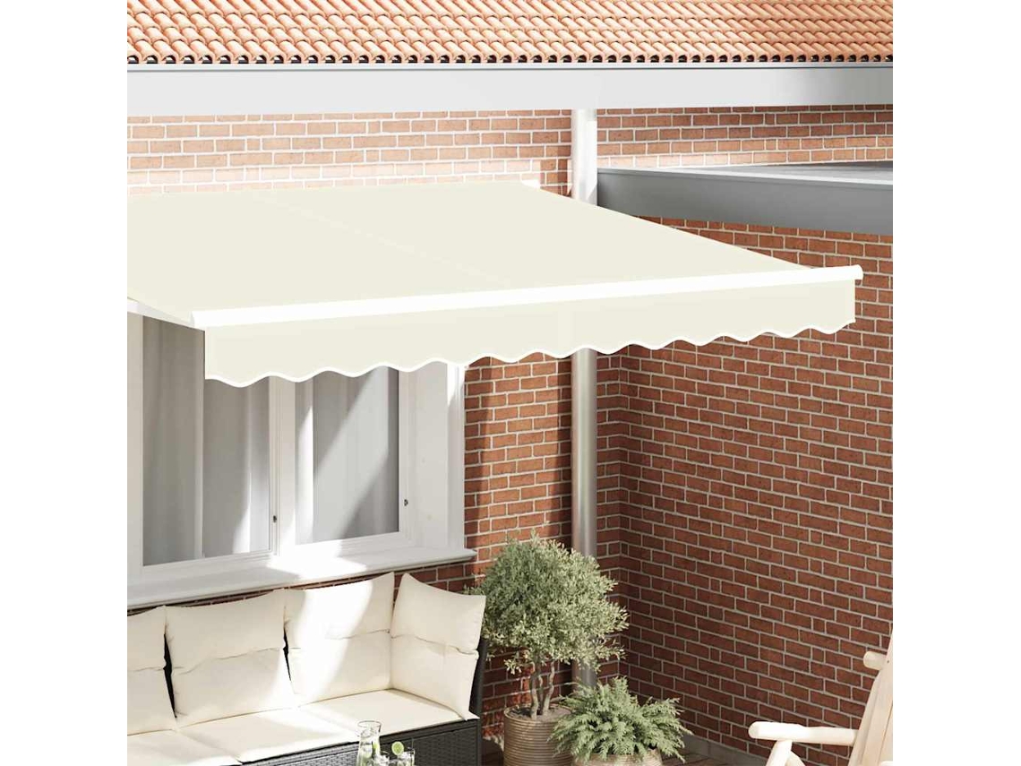 Vidaxl Substituição De Valance De Toldo Listrado Creme 230 X 20 Cm