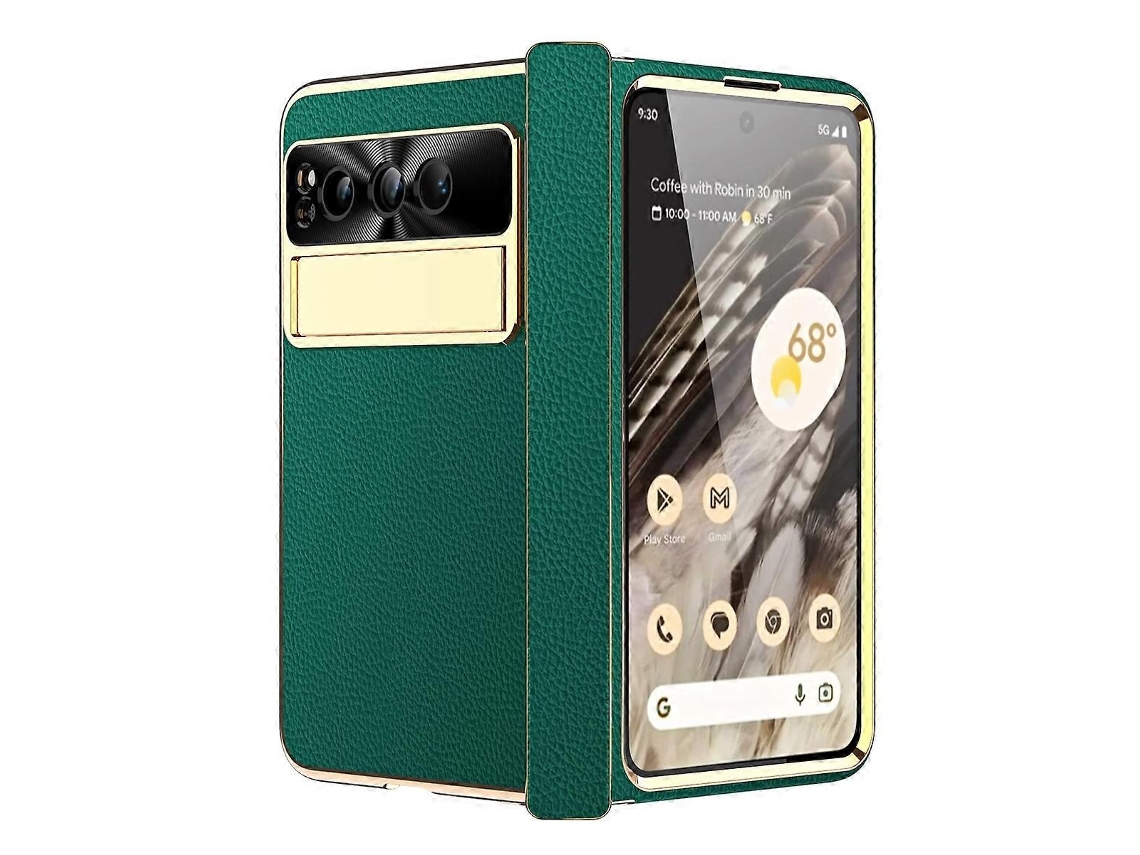 Capa Telemóvel Em Material Resistente Com Textura Lichia Para Google Pixel Fold Elysve
