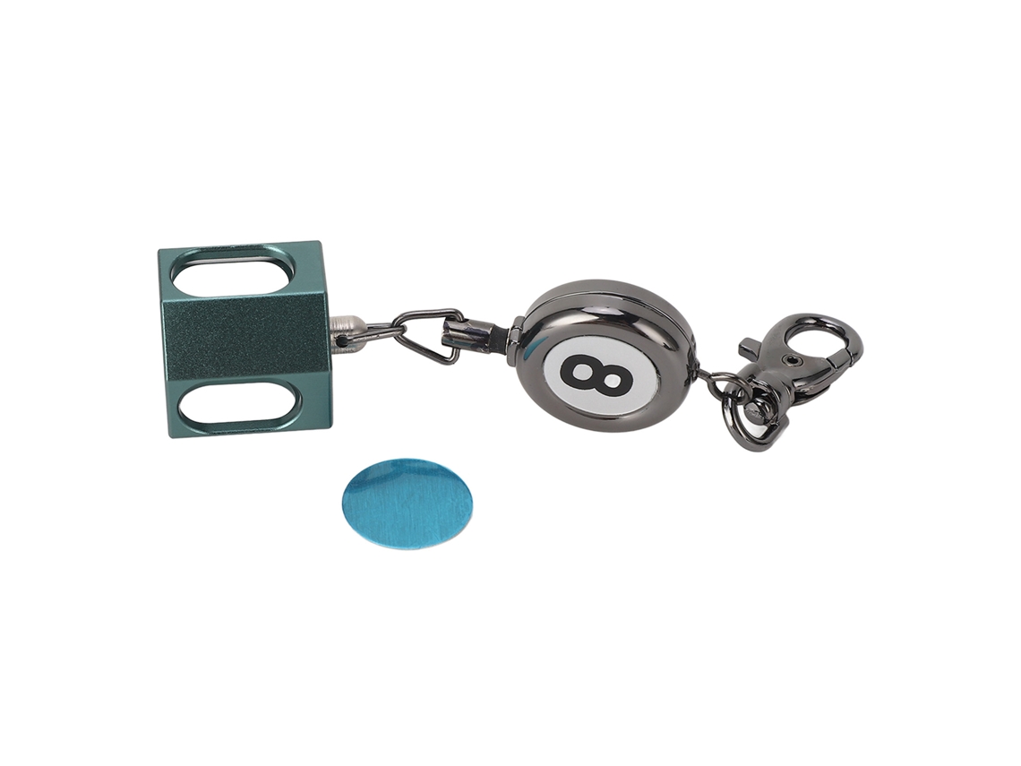 Suporte de giz para taco de bilhar retrátil com clip de cinto magnético portátil e resistente preto e verde escuro S/MARCA