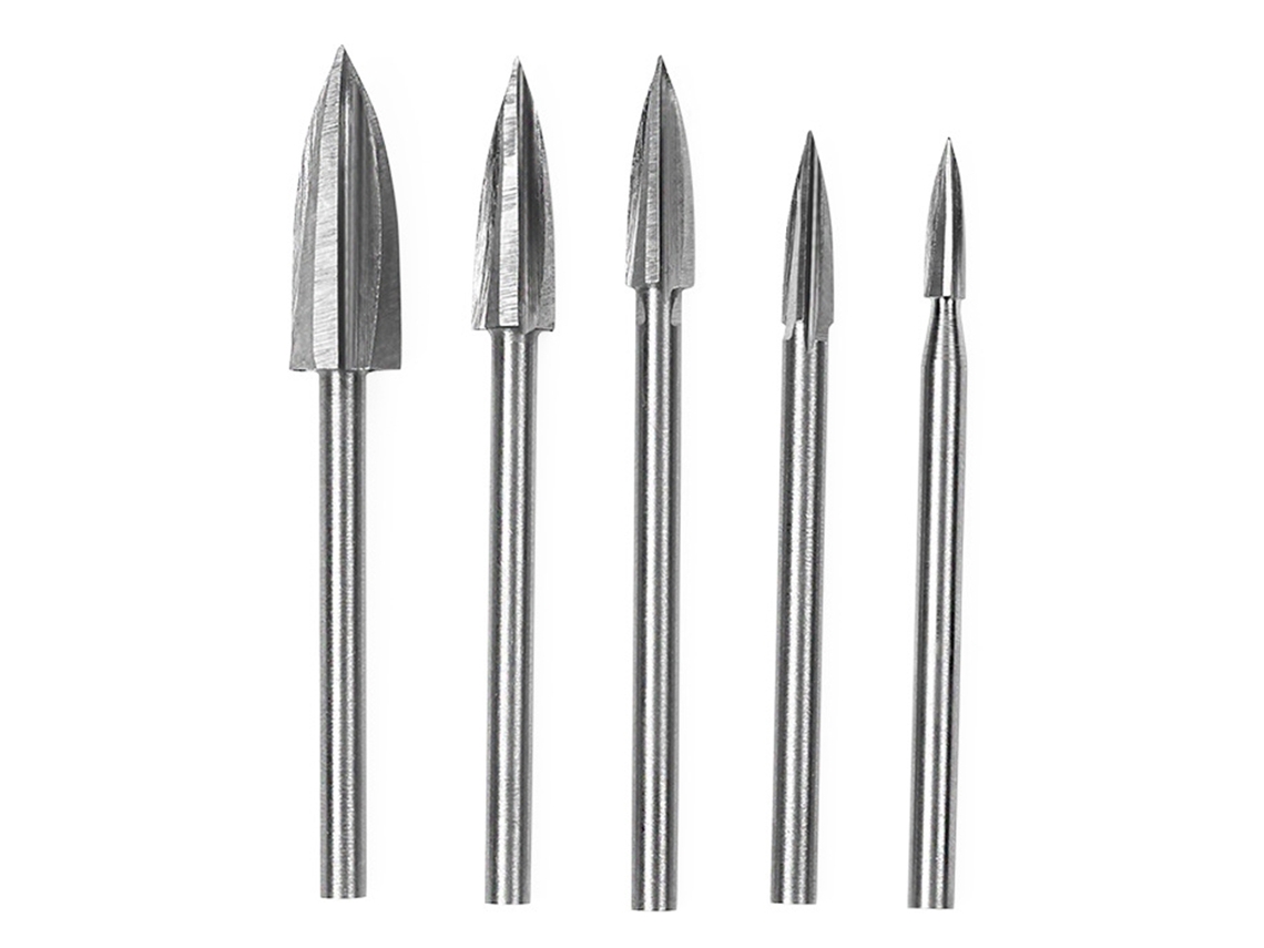 Kit com 5 Brocas de Escultura em Madeira para DIY, Gravação, Polimento YURU