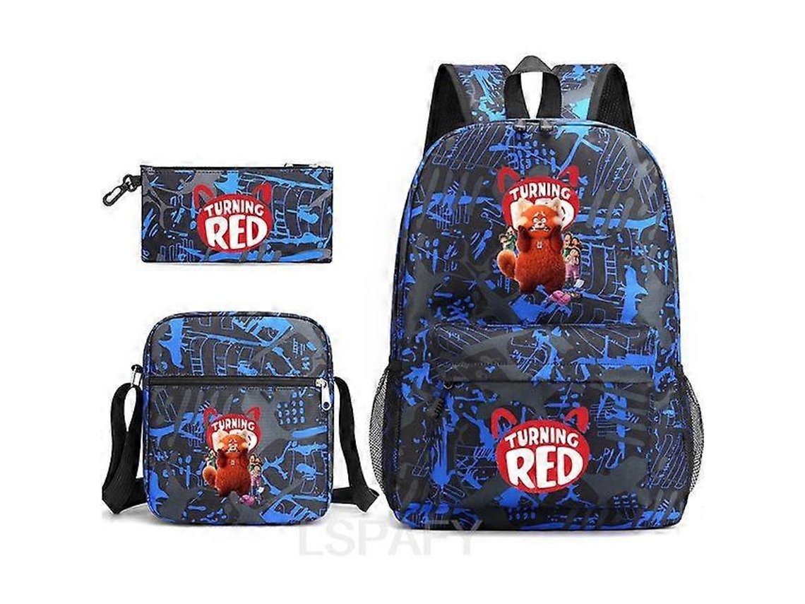 Mochila Turning Red Feminina Mochila De Nylon Com Vários Bolsos Mochila De Estudante Do Ensino Médio Para Meninas E Meninos Olysi Shop
