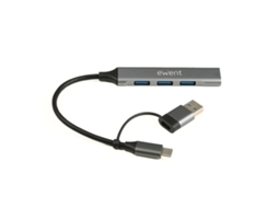 Ewent Hub Usb-a-c 5gbps 3puertos 3.1 Usb A Alum