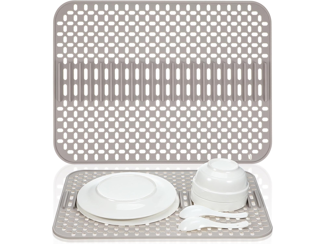 Tapete de silicone para Pia Fomiyes, design quadrado e durável, protetor de cozinha Pia com função de drenagem, ideal para