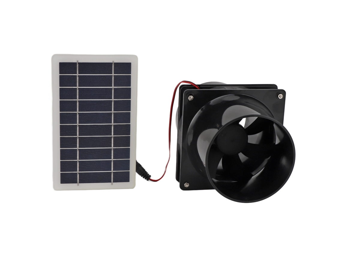 Ventilador Solar 10w 12v para Canos Redondos Coops Rv