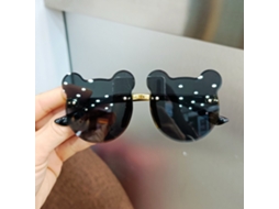 Óculos de Sol para Crianças e Bebés em Pc Resin, Forma Fofa, Cor Preto | S/MARCA