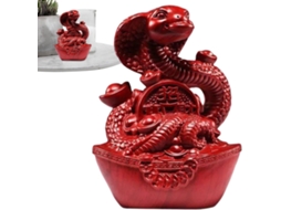 Estátua De Serpente Chinesa | Estatueta De Serpente Tradicional Em Madeira | Decoração Tradicional D Gokoco