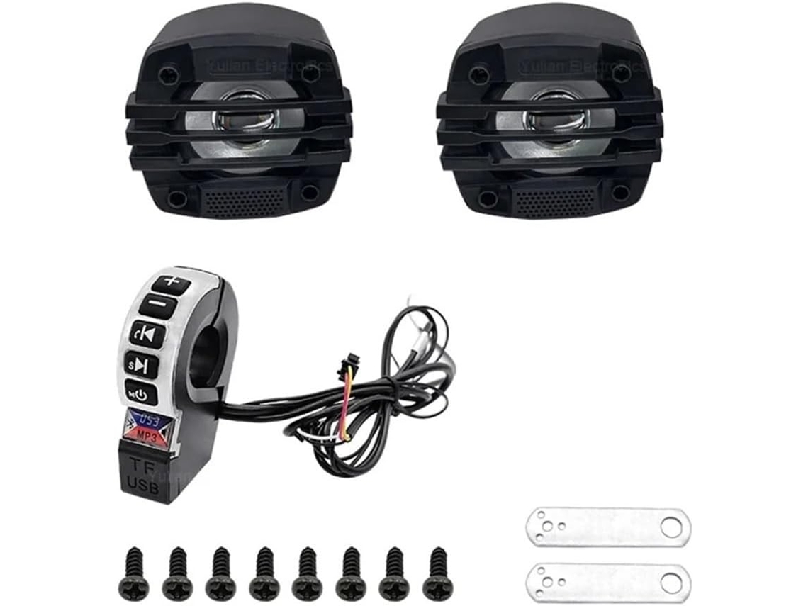 Guidon Audio Amplificador Áudio De Guidon Moto Com Buzinas Duplas