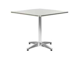 Vidaxl Mesa De Jardim 80x80x70 Cm Alumínio Prateado