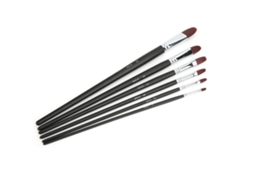 6pcs Pincéis de Cabelo de Nylon para Água, Acrílico, Gouache e Óleo Estilo a Materiais de Arte