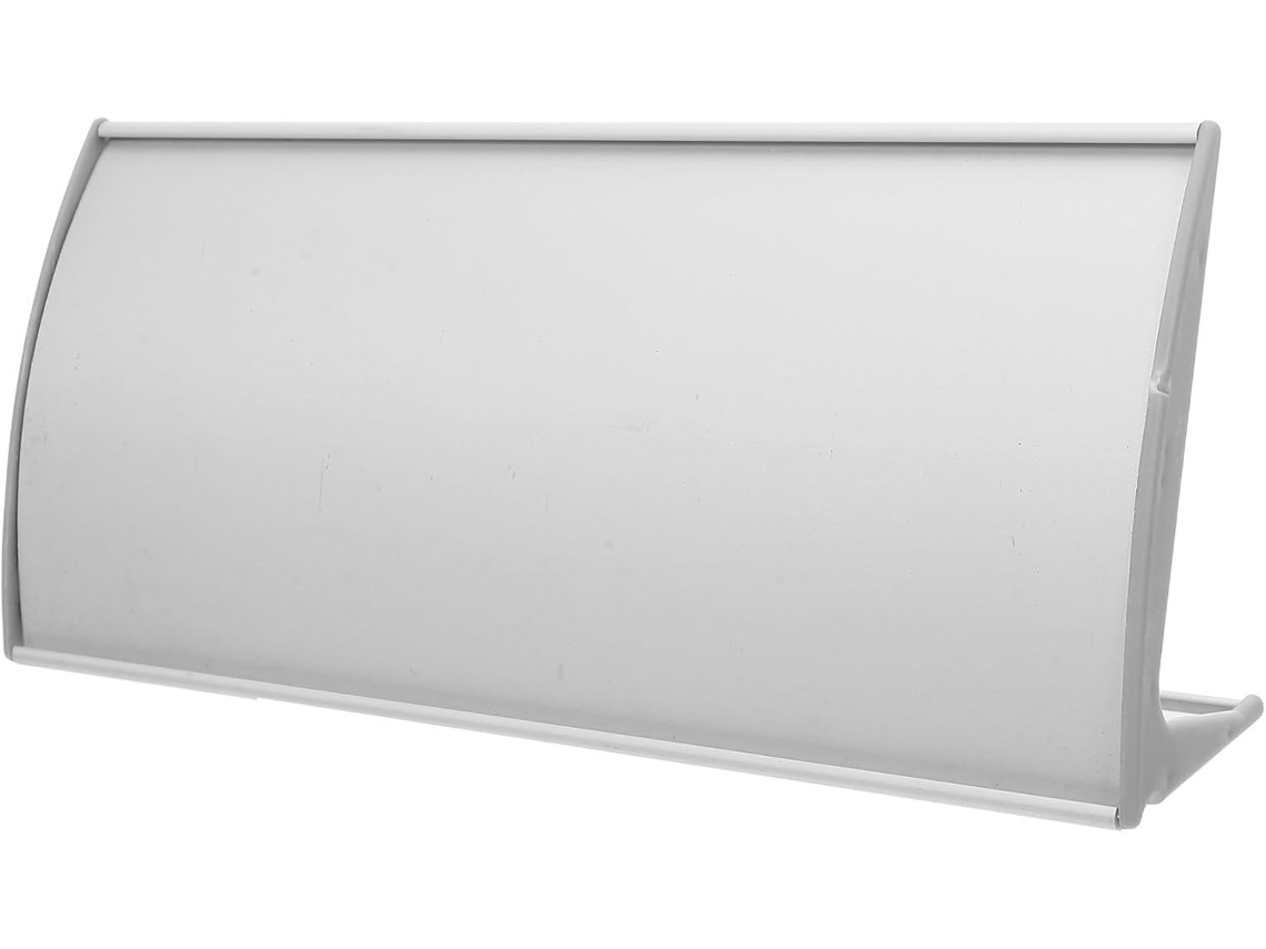 Placa De Mesa Metálica Com Suporte Curvo E Estrutura Arqueada Estável, Placa De Liga Alumínio Para Escritório, Ideal