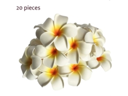 20 Peças de Flores Artificiais Flutuantes para Decoração de Piscina e Banheiro AQUAFORGE (brancas)