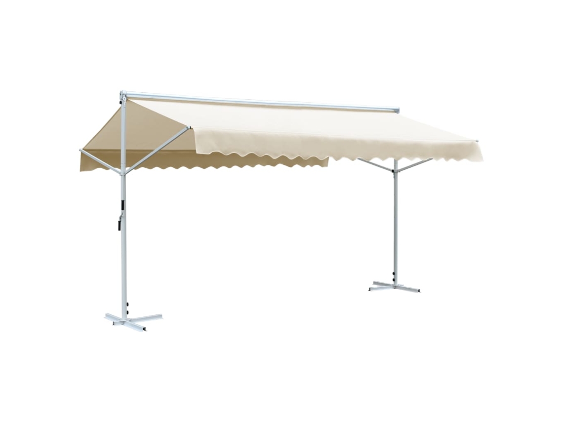 Vidaxl Toldo De Pé 600x300 Cm Creme