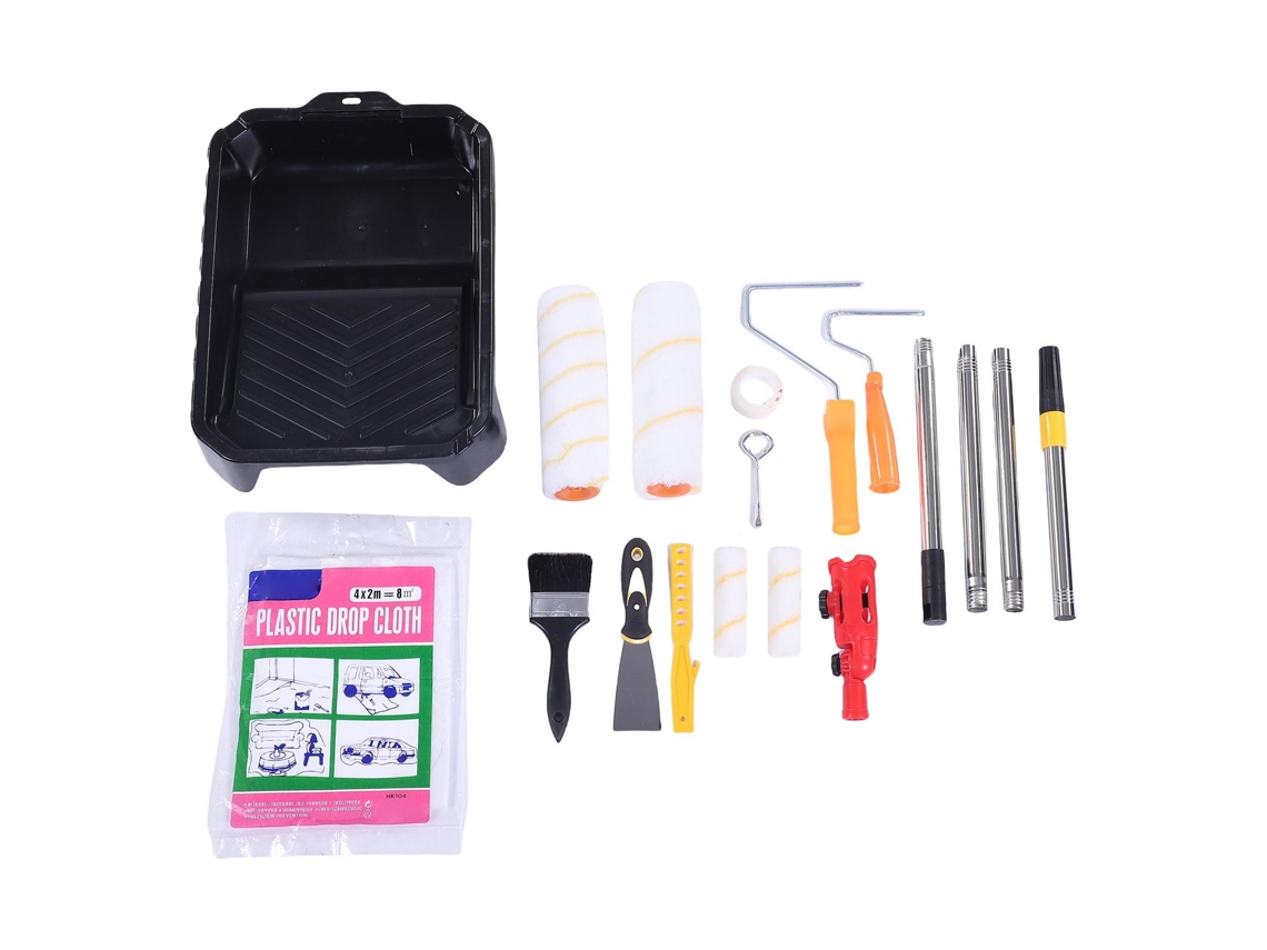 Kit De Rolo De Pintura (com Haste Extensível, Compatível Com Bandejas)