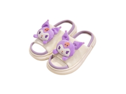 Chinelo Casa Estilo Instagram Fofo Kuromi Antiderrapante Solado Borracha Linho CHABERLU