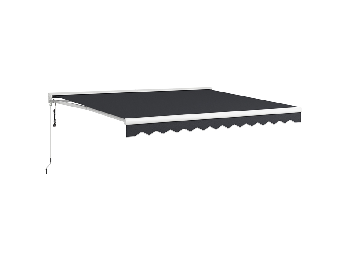 Toldo Elétrico Semi-cassete 4x3m Controle Remoto Alumínio Cinza