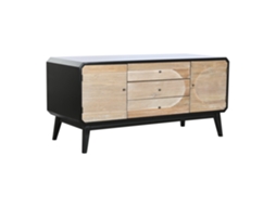 Suporte de Tv de Madeira Preta, 120x50x58cm ALEXANDRA HOUSE LIVING