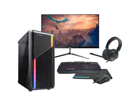 Desktop Gaming Deepgaming Nexus Amd Ryzen 5 5600g, Amd Vega 7, Ram 16gb, Ssd M.2 500gb, Windows 11 Pro, Wifi Monitor 24 Fullhd 120hz Accesórios