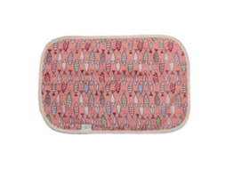 Toalla Pañal Bebé Impermeável De Algodão 3 Camadas (peixe Rosa)