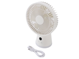 Laxiscreed Ventilador De Mesa Usb Recarregável Com Ajuste De 5 Velocidades E Luz Noturna