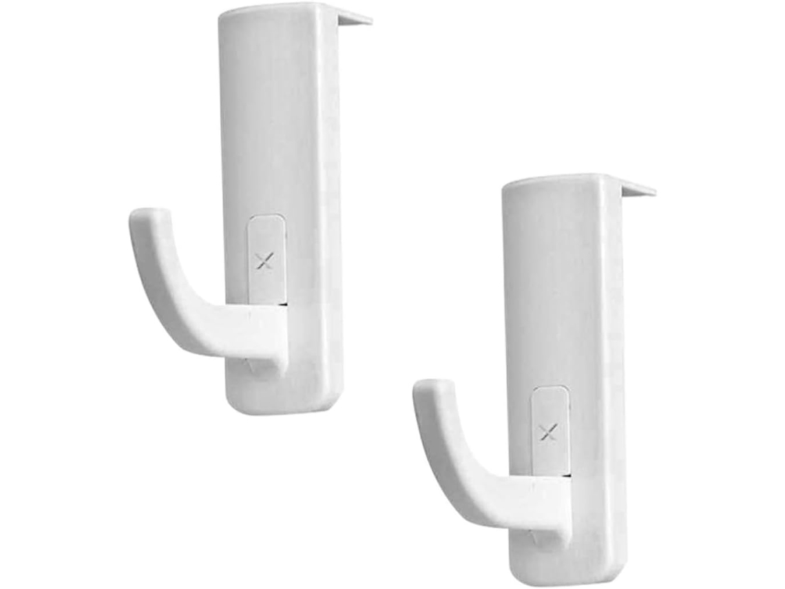 Crochets Adhésifs Pour Casque Audio 2pcs En Plastique Blanc, Support Pratique For Écouteurs, Protège Les