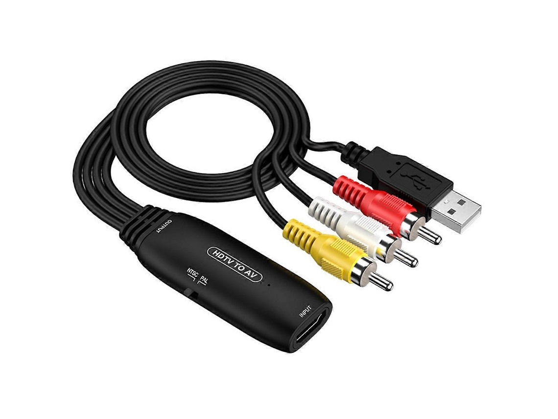 Compatível Com Adaptador Av Cvb E Conversor De Vídeo E Áudio Composite Pal/ntsc