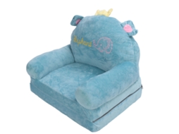 Sofá Infantil Dobrável 2 em 1 Flip Open Cama Confortável Padrão de Elefante | S/MARCA