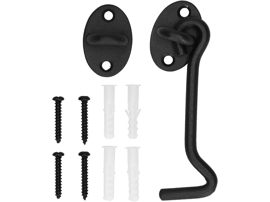 Fechadura Para Porta De Celeiro Em Aço Inoxidável, Kit De Trava Para Porta Correr, Acessório De Ferragem Preto