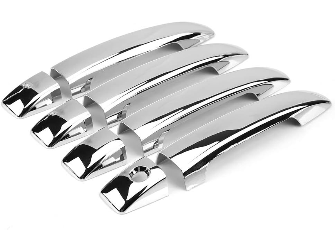 Tbest 8 Peças De Capas Maçaneta Porta Com Acabamento Eletrogalvanizado Para Carros, Design Preciso, Antirriscos, Fácil