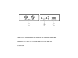 Conversor De Hd Para Two Sdi Adaptador De Áudio Hdmi Suporta 720p/1080p Para Reprodutores De Dvd