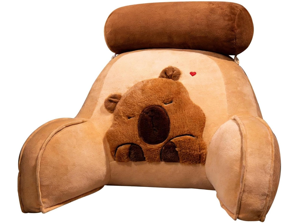 Almofada de Leitura para Cama Macia, com um Design Fofo Capivara, Ergonômica, Encosto, Suporte CHABERLU