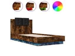 Bed Frame, Bed Frames Vidaxl Marrom Madeira Processada (90 X 190 Cm)