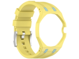 Bracelete de Silicone Para Swatch Royal Pop Coroa Às 3 Horas (savonnette Estilo-amarelo)