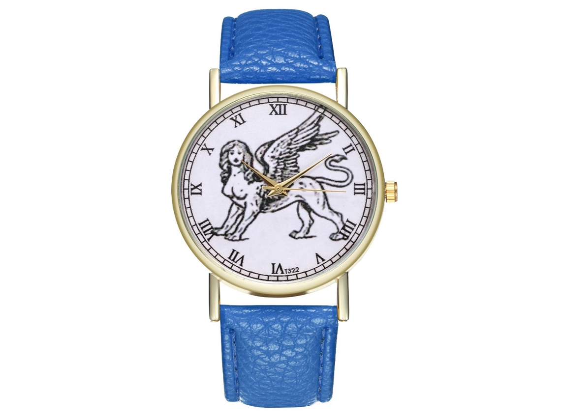 Relógio de Pulso Casual Unissex Elegante de Quartzo Royalblue Moda Presente