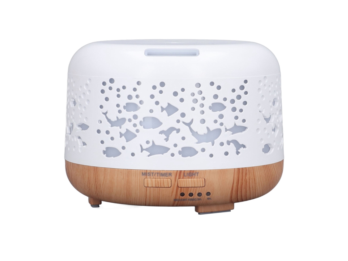 Laxiscreed Umidificador Com Textura De Madeira, Luz Noturna E Aromaterapia, Capacidade 300ml