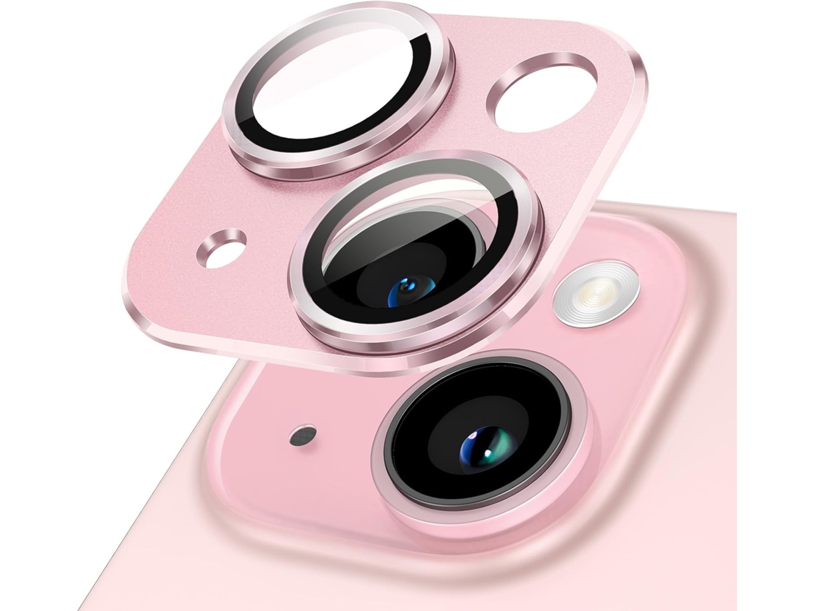 Película Yuysan Para Iphone15/15plus, Vidro Temperado + Liga（rosa）