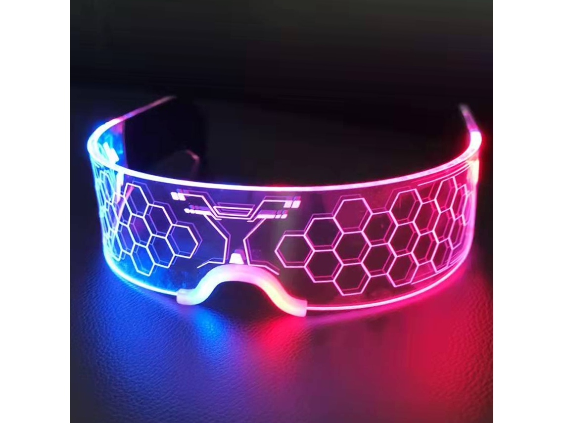 Óculos Led Óculos Iluminados Óculos Led Visor Óculos Luminosos para Bar de Festa de Halloween Estilo 4