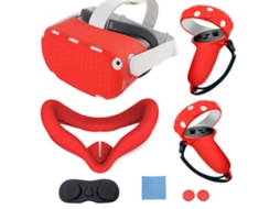 Capa Protetora de Silicone Nova Capa Protetora para Host Oculus Quest 2 com Cabo de Envolvimento Total Newfit EOOCOO (anti derrapante e Anti queda)