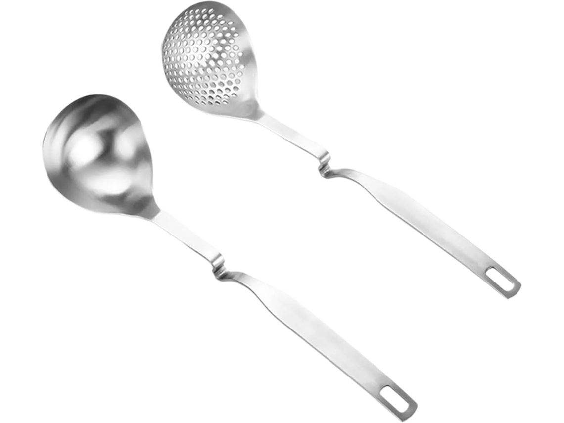 Concha De Sopa Resistente, Utensílio Eficiente, Conjunto Versátil De Colher E Escorredor Cabo Longo,
