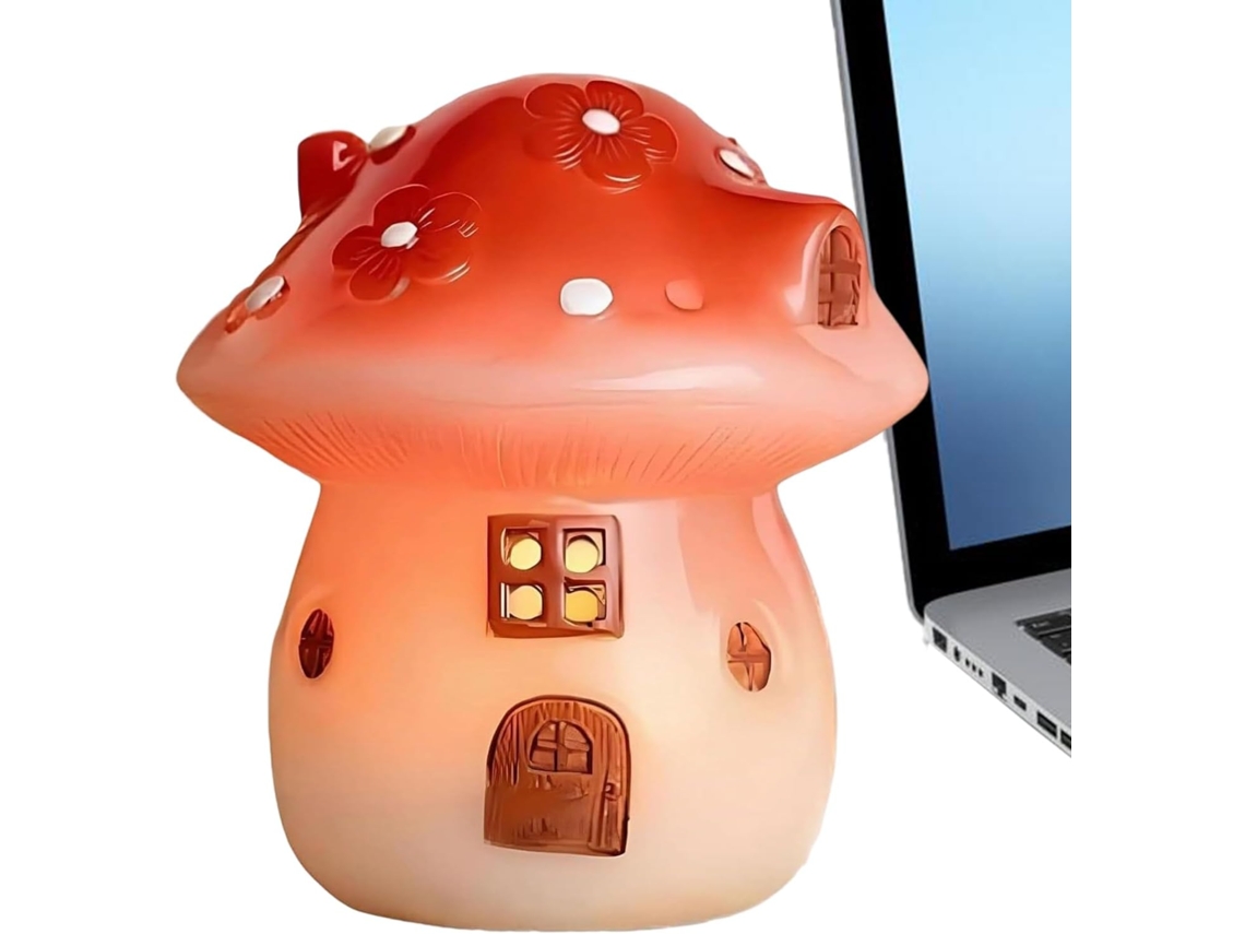 Abajur De Mesa Em Formato De Cogumelo Luz Noturna Infantil, Luminária Fofa Para Quarto, Escritório Gokoco