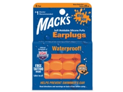 Tampões de Nadar à prova de água para crianças Orange Mack's