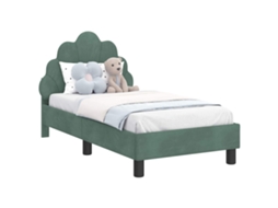 Estrutura de Cama para Criança com Cabeceira Verde do Mar MAISON EXCLUSIVE